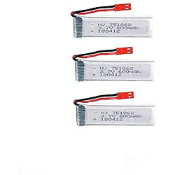 3 Pcs Batterie Lipo Rechargeable (3.7V 600mAh) pour Drones Quadricoptères RC UDI U817 U817C U817A U818A WLtoys V959 V969 V979 V989 V999 RC