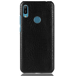 Wewoo Coque PC antichoc texture crocodile + PU pour Huawei Y6 2019 noir