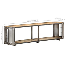 vidaXL Meuble TV 150x30x40 cm Bois massif de manguier pas cher