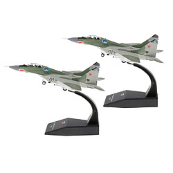 Avis 2x 1: 100 Modèle D'armée D'avion MIG-29 Avec Support D'affichage Décor De Pièce à Collectionner