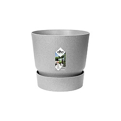 ELHO Pot de fleurs rond Greenville 25 - Extérieur - Ø 24,48 x H 23,31 cm - Gris béton vivant