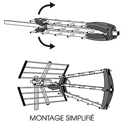 Metronic Antenne dépliable 20 dB avec filtre 4G