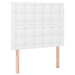 Maison Chic Lot de 2 Têtes de lit design Blanc pour chambre - Décoration de lit 100x5x78/88 cm Similicuir -MN26947