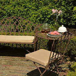 Avis Esschert Design Banc de jardin métal de style anglais ancien MF009