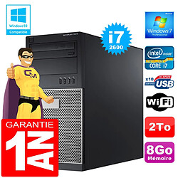 PC Tour DELL 7010 Core I7-2600 Ram 8Go Disque 2 To Graveur DVD Wifi W7 - Occasion