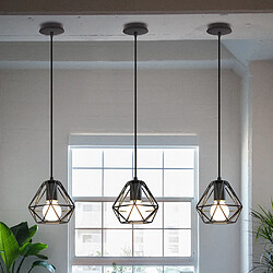 Stoex Suspension design rétro lot de 3, lustre moderne style industriel métal, éclaira