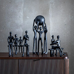 BigBuy Home Figurine Décorative Noir Aluminium 15 x 17 x 20 cm