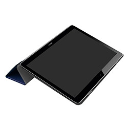 Wewoo Housse Étui bleu foncé pour Huawei MediaPad T3 10 Custer Texture Horizontal en cuir Flip avec trois-pliage titulaire pas cher