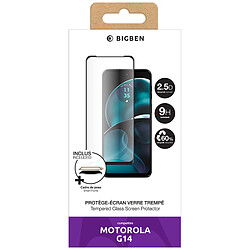 BigBen Connected Protection d'Écran pour Motorola Moto G14 en Verre Trempé 2.5D Transparent