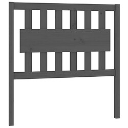 Maison Chic Tête de lit scandinave pour lit adulte,Meuble de chambre Gris 95,5x4x100 cm Bois massif de pin -MN27581