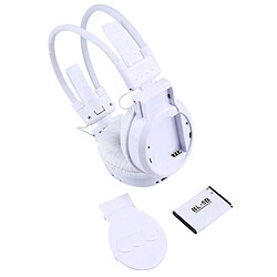 Wewoo Casque Sport blanc pour Smartphones & iPad & Ordinateur Portable & & MP3 ou d'autres Dispositifs Audio Afficher les informations de la piste et SD / TF Card, Pliant Stéréo HiFi Sans Fil avec Écran LCD pas cher