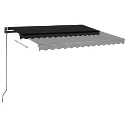 Acheter Maison Chic Auvent manuel rétractable,Store manuel de porte avec LED 3x2,5 m Anthracite -GKD22711