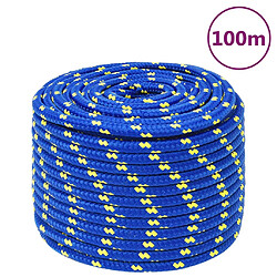 vidaXL Corde de bateau Bleu 12 mm 100 m Polypropylène