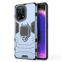 Coque en TPU anti-chocs avec béquille, bleu pour Oppo Find X5