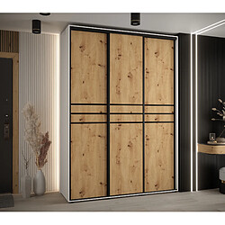 Abiks Meble Armoire Davos 10 À Portes Coulissantes 235,2/170/45 3 Portes