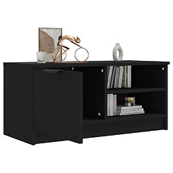 Acheter Maison Chic Meuble TV scandinave - Banc TV pour salon Noir 80x35x36,5 cm Bois d'ingénierie -MN51009