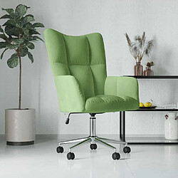 vidaXL Chaise de relaxation Vert clair Velours