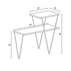 Acheter EPIKASA Table Basse Daria, Chêne, Panneau d'Aggloméré Mélaminé, 60x25x55 cm