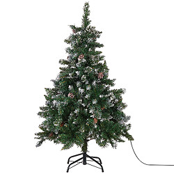 Beliani Sapin de Noël pré-allumé PALOMAR 120 cm Vert foncé pas cher