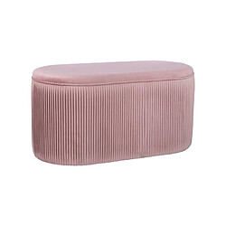 Webmarketpoint Pouf ovale mdf et velours 80x40x40h cm