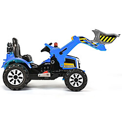 Avis Decoshop26 Tracteur pour enfants 3-8 ans tracteur electrique avec 2 choix de vitesse et chargeuse marche avant et arrière bleu 20_0001329