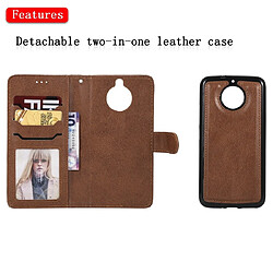 Wewoo Housse Coque Pour Motorola Moto G5s Étui de protection à rabat horizontal de couleur unie avec support et fentes cartes et portefeuille et cadre photo et lanière marron pas cher