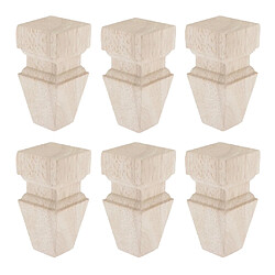 Pieds De Meubles Non Finis 6x Pieds De Canapé Pour Armoire De Chaise De Banc 2 ""x2"" X4 ""