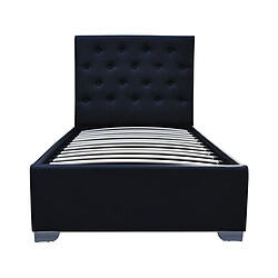 Habitat Et Jardin Lit simple avec coffre Tino - 90 × 190 cm - Noir