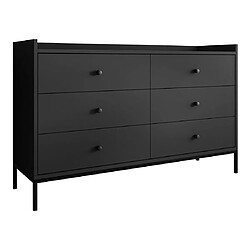 Bestmobilier Filipo - commode - noir - 130 cm