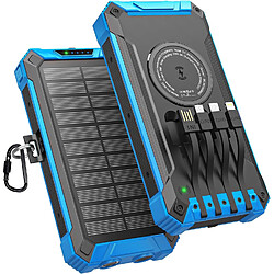 SANAG Solaires Power Bank 26800 Mah Avec 4 Câbles, Batteries Externes Sans Fil 15W Charge Rapide 6 Sorties 3 Entrées Pour Téléphone Portable, Batteries Externes Avec Deux Lampes De Poche