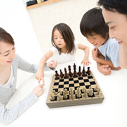 Avis Universal Ensemble d'échecs de bureau en bois Cadeaux pour adultes et enfants Jeux d'échecs familiaux Puzzles Jouets d'entraînement Jouets de plateau Cadeaux pour enfants | Jeux de stratégie