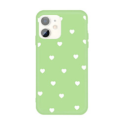 Wewoo Coque Pour iPhone 11 Multiple Love-hearts Pattern Colorful Frosted TPU Phone Housse de protection vert