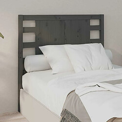 Maison Chic Tête de lit scandinave pour lit adulte,Meuble de chambre Gris 81x4x100 cm Bois massif de pin -MN64870