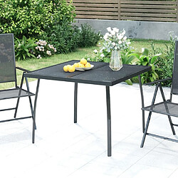 Maison Chic Table de jardin | Table d'extérieur anthracite 100x100x72 cm Treillis d'acier -GKD18372