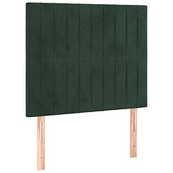 Maison Chic Lot de 2 Têtes de lit design pour chambre - Décoration de lit Vert foncé 90x5x78/88 cm Velours -MN88096