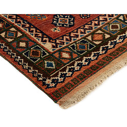 Vidal Tapis de laine 244x135 brun Gabbeh pas cher