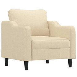 Avis vidaXL Fauteuil avec repose-pied Crème 60 cm Tissu