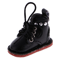 Avis Une Paire De Bottes En Cuir Pu Bottes En Cuir Adaptées à 12 '' Blythe Doll Dress Up Black