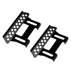 2pcs alliage panneau côté pédale pédale pour Axial SCX10 1/10 RC voiture noire