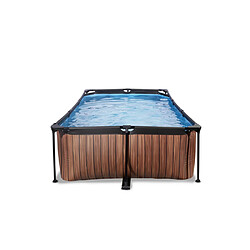 EXIT Piscine Wood 220x150x65cm avec pompe filtrante - marron