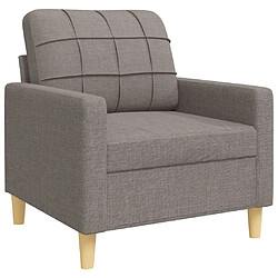 Avis vidaXL Ensemble de canapés 3 pcs avec coussins décoratifs taupe tissu