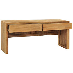 Maison Chic Meuble TV scandinave - Banc TV pour salon 100x35x45 cm Bois de teck massif -MN41206