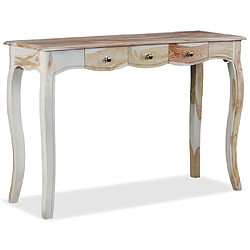 Avis vidaXL Table console et 3 tiroirs Bois massif 110x40x76 cm