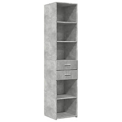 vidaXL Buffet haut gris béton 40x42,5x185 cm bois d'ingénierie