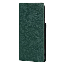 Etui en PU texture litchi vert pour votre Samsung Galaxy S22 5G