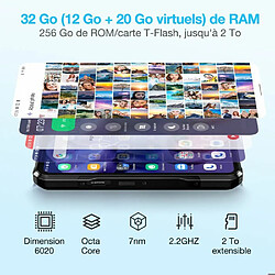 Avis Téléphone Portable DOOGEE V20S 5G Incassable 12Go+256Go,6.43 pouces AMOLED FHD+ 33W charge Smartphone robuste Android 13/NFC - Noir