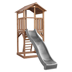 Avis AXI Beach Tower Aire de Jeux avec Toboggan en gris & Bac à Sable | Grande Maison enfant extérieur en marron | Cabane de Jeu en Bois FSC