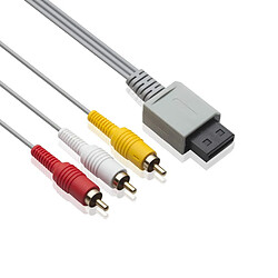 Câble AV pour Wii Wii U, 6FT Composite 3 RCA Plaqué Or Câble Cordon Fil Principal 480P Compatible Wii/Wii U TV HDTV Display