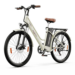 ONESPORT OT18-3 Vélo électrique de Ville , Pneus 26 x 2,35", 250 W 36 V 14,4 Ah, Beige