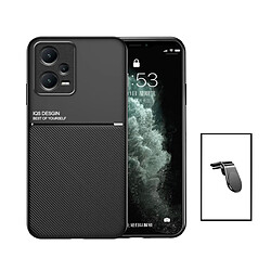 PHONECARE Kit Coque Magnetic Lux + Support Magnétique L Safe Driving pour Xiaomi Redmi Note 12 Pro - Noir